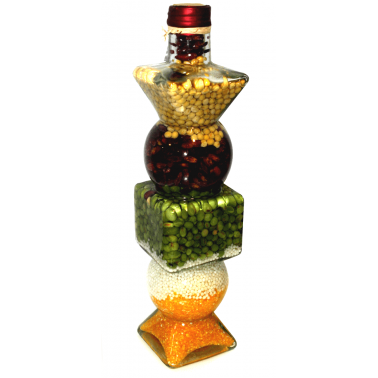 Стъклена бутилка за декорация 34см D-080 CN-(5236-4146) - Horecano