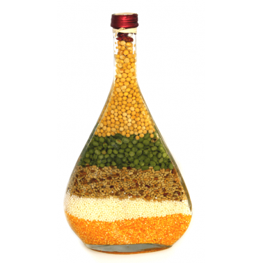Стъклена бутилка за декорация 34см D-086 CN-(5236-4147) - Horecano