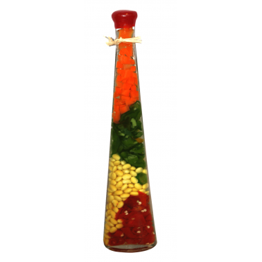 Стъклена бутилка за декорация 30см B-8148 CN-(5236-4132-2) - Horecano