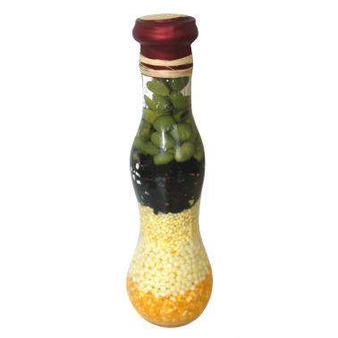 Стъклена бутилка за декорация 16см D-8146 CN-(5236-4139-2) - Horecano