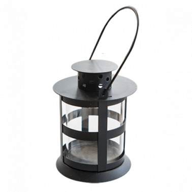 Декоративен фенер черен 20см  CN-(WY 5012-М-B / 7855-3) - Horecano