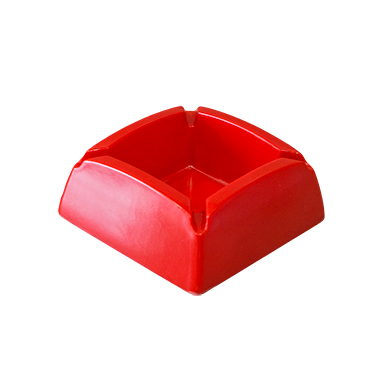 Меламинов пепелник   квадратен червен 9,5x9,5см CN-(7771-3) - Horecano