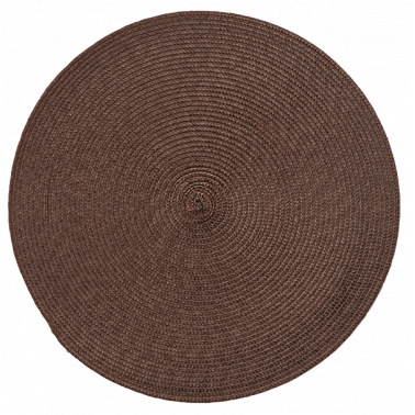 Подложка за хранене кръгла   ф38см PVC  тъмно кафява (9970) - Horecano