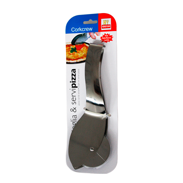 Иноксова щипка с нож за пица комбинирана - N-3003 CN-(5414) - Horecano