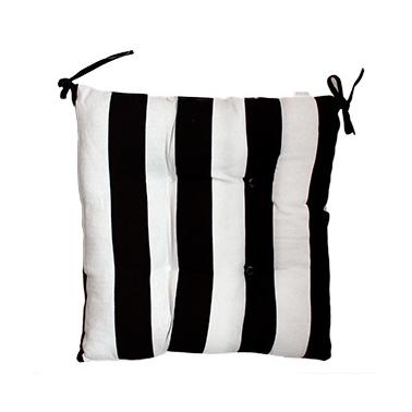 Текстилна възглавница 45x45см №244 черно/бяло рае CN-(5512) - Horecano