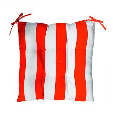 Текстилна възглавница 45x45см №243 оранжево/бяло рае CN-(5515) - Horecano
