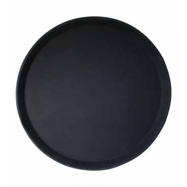 Табла сервитьорска с незалепващо покритие, кръгла 35см. черна CN-(A0114-1 / 1400 / 5237-4149-1) - Horecano