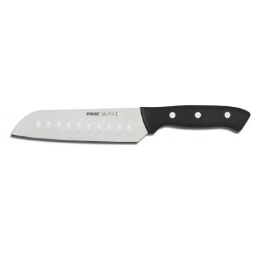 Нож сантоку  от неръждаема стомана (с червена / черена дръжка)  18см  (36168) PIRGE-PROFI 