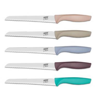 Нож за рязане на хляб от неръждаема стомана 17см различни цветове (43220) PIRGE-PRATIK