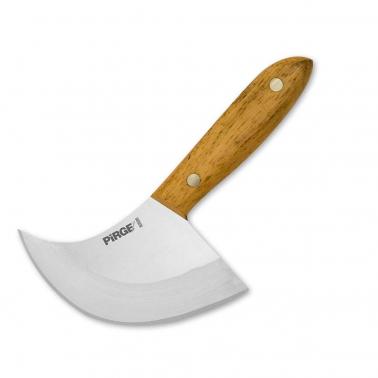 Нож за сирена от неръждаема стомана с дървена дръжка 8см PIRGE-(82020)