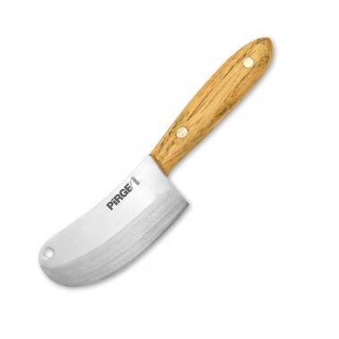 Нож за твърди сирена от неръждаема стомана с дървена дръжка 7см PIRGE-(82021)