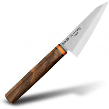 Нож за обезкостяване от неръждаема стомана с дървена дръжка Honesuki 12см PIRGE-TITAN EAST-(12107)