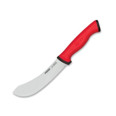 Нож за махане на кожа / дране от неръждаема стомана 15см червен PIRGE-DUO-(34069) 