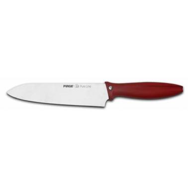 Нож готварски от неръждаема стомана  червен  21см  (48006) PIRGE-PURE LINE