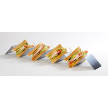 Иноксов дисплей за сандвичи  4бр   56x8cм h5,5cм           - APS