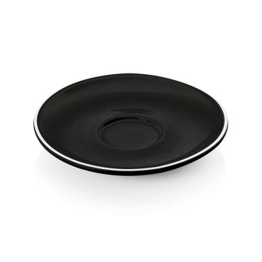 Порцеланова подложна чинийка за чаша за еспресо, ф12,5см, черно/бяло,Italia - WAS