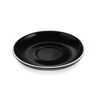 Порцеланова подложна чинийка за чаша за двойно еспресо, ф15,5см, черно/бяло, Italia – WAS