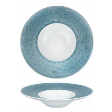 Порцеланова чиния за паста 24см HELLA-LIGHT SUMMER BLUE-(HC-56568) - Horecano