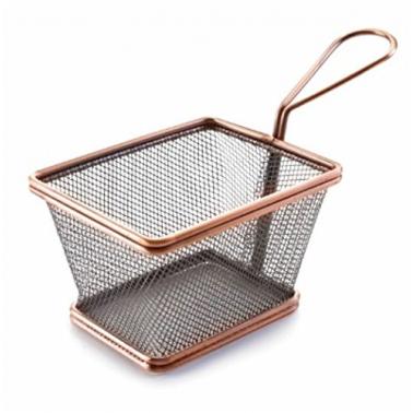 Метална кошница квадратна бронзова 10х8см, h7см - Lacor