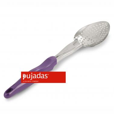 Иноксова перфорирана лъжица  с лилава  дръжка  35см  (ALL-FREE) - Pujadas