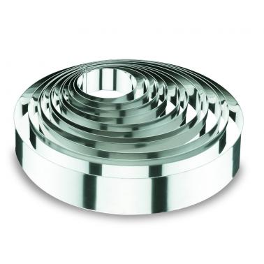 Иноксов пръстен за торта, кръгъл, ф7.5см, h4см  - Lacor