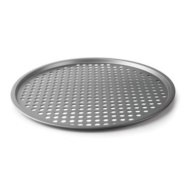 Перфорирана тава за пица, въглеродна/карбонова стомана, висока, кръгла, ф33,5см, h1см, DELIZE – Lacor