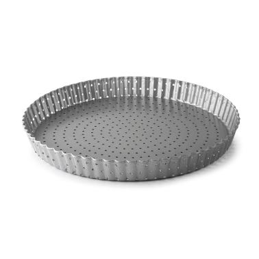Перфорирана форма за тарт, въглеродна/карбонова стомана, кръгла, ф14см, h2,5см, DELIZE – Lacor