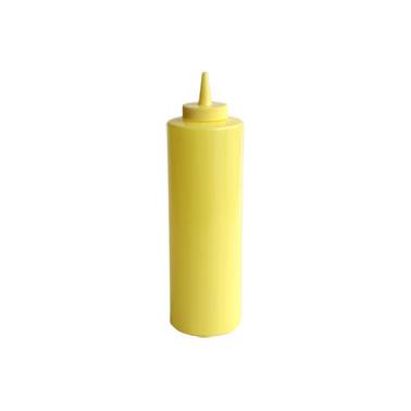 Пластмасова бутилка за сос, жълта - 260мл