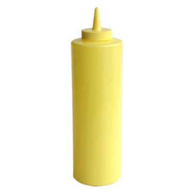 Пластмасова бутилка за сос, жълта - 720мл