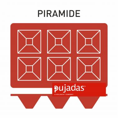 Силиконова форма за печене 6бр, 71х71мм, h40мм  - Pujadas