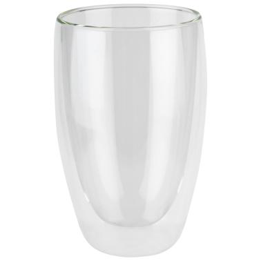 Комплект от 2 стъклени двустенни чаши за лате макиато / кафе, ф8,5см, h14см, 380мл, „TWINZ“ - APS