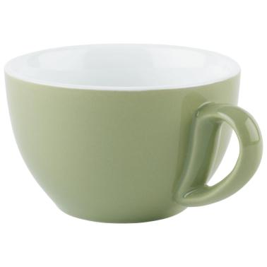 Порцеланова чаша за капучино, ф10,5см, h6,5см, 300мл, зелена, стакабъл, „SNUG“ – APS