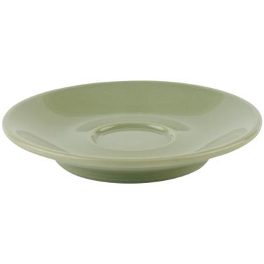 Порцеланова подложна чинийка за чаша за капучино, ф11,5см, h2см, зелена, стакабъл, „SNUG“ – APS