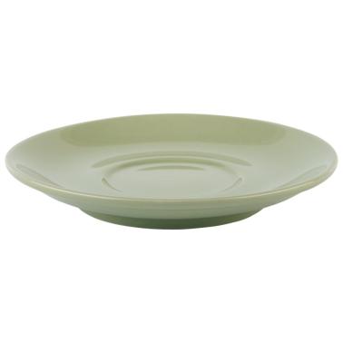 Порцеланова подложна чинийка за чаша за капучино, ф15,5см, h2,5см, зелена, стакабъл, „SNUG“ – APS