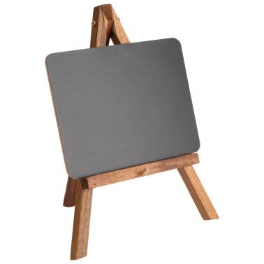 Информационна табелка / статив на дървена стойка от 2 елемента, правоъгълна, 19,5x15xh24см – APS