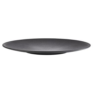 Меламинова чиния, кръгла, ф42см, h3,5см, черна, стакабъл, „NERO“ – APS