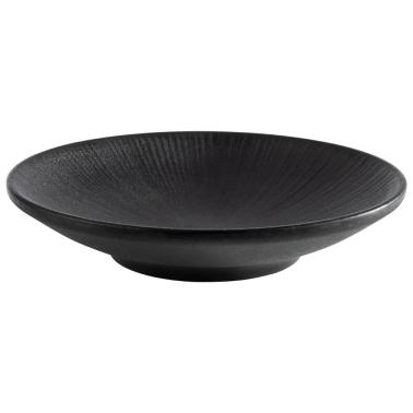 Меламинова чиния, кръгла, ф15см, h3см, черна, стакабъл, „NERO“ – APS