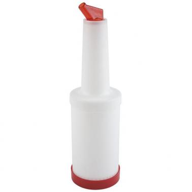 Полипропиленова бутилка за сиропи 850мл, червена - APS