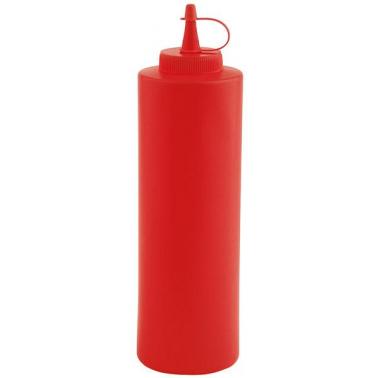 Пластмасова бутилка за сосове 650мл, червена - APS