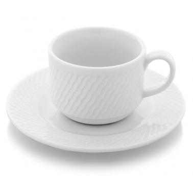 Порцеланова чаша с чинийка за чай 230мл  PANAMA (PAN 2230 CFT)ГП  - Gural Porselen