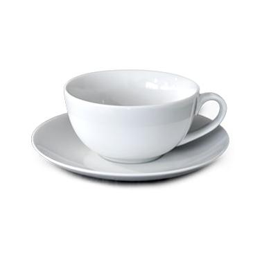 Порцеланова чаша за чай 300мл с чинийка (SJ03435)КП - Китайски порцелан