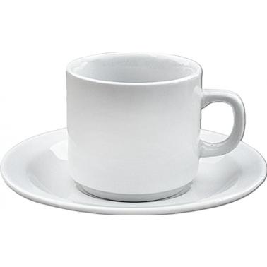 Порцеланова чаша за чай с чинийка 320мл BASICS-(BN-017) - Horecano