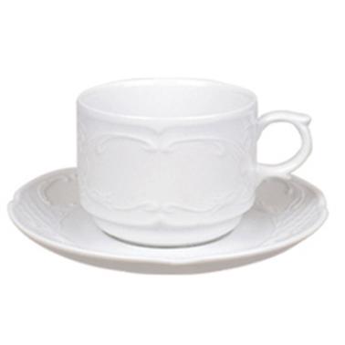Порцеланова чаша с чинийка 120мл   FLORA (FLO 02 EK)ГП  - Gural Porselen