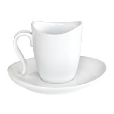 Порцеланова чаша с чинийка 100мл ЕЛИПС (2348) КП - Китайски порцелан