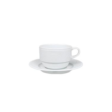 Порцеланова чаша с чинийка 170мл SATURN (STR 02 3C) ГП  - Gural Porselen