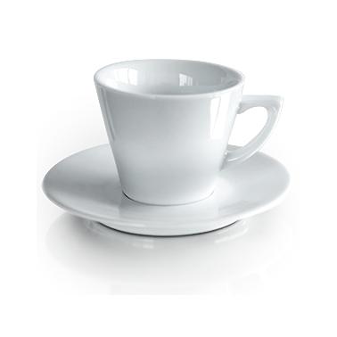 Порцеланова чаша с чинийка  конусовидна  220мл (21092)   КП-HD - Китайски порцелан