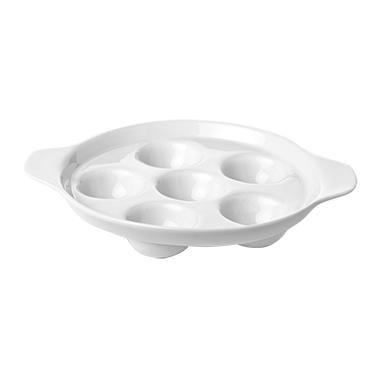 Порцеланова чиния за охлюви с 6 гнезда 22см (GR 22 YU)ГП  - Gural Porselen