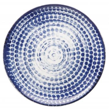 Порцеланова чиния плитка без борд ф16см h1,5см POINTS BLUE - Suisse Langenthal