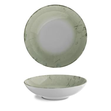 Порцеланова чиния за паста, ф26см, Stone green - G.Benedikt