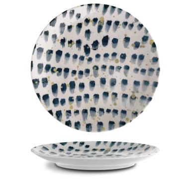 Порцеланова плитка чиния, ф24см, Blue brush - G.Benedikt